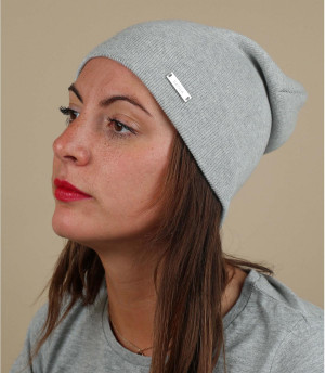 cappello organico lungo in coton Oscar light grey